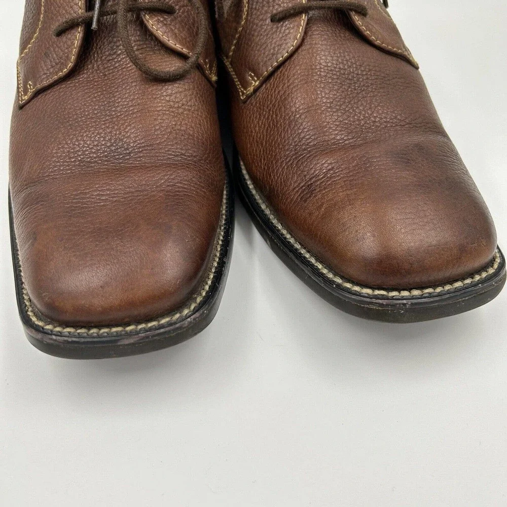 Alfani Chukka Boots Mens 8.5M Brown Soft Leather Lace Up‎ 09-94848